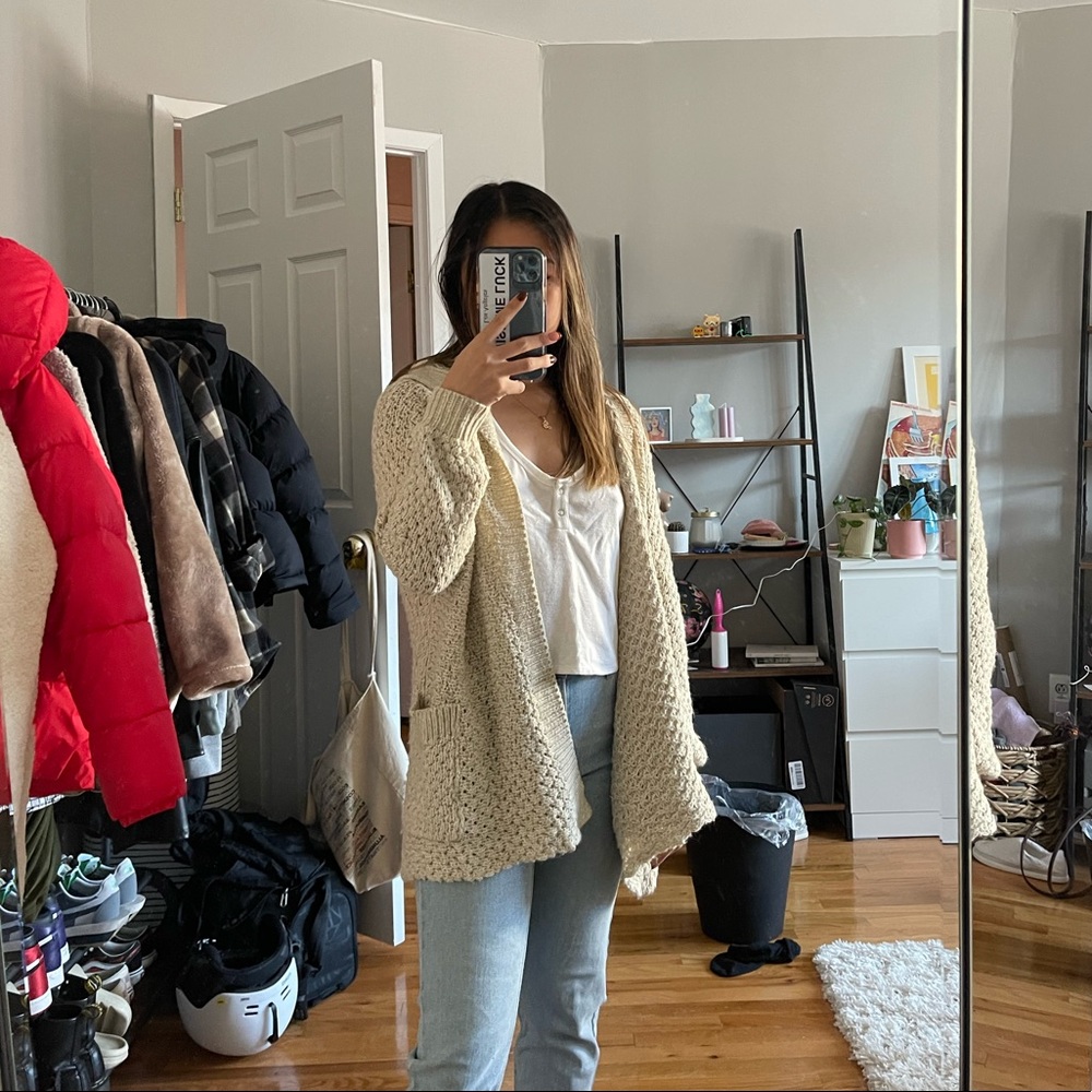 Garage Cream open sweater